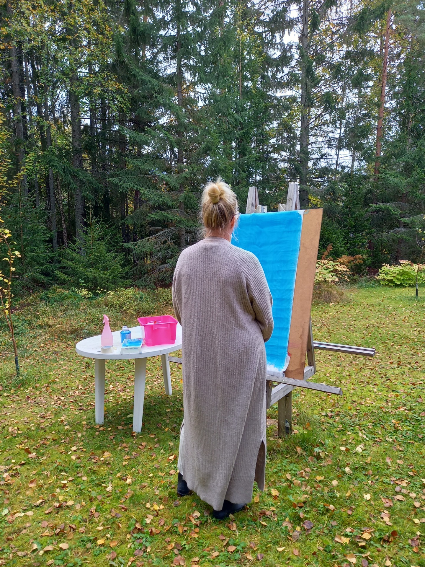 Anna på Vedic Art kurs i Finnharsfjärden Axmar